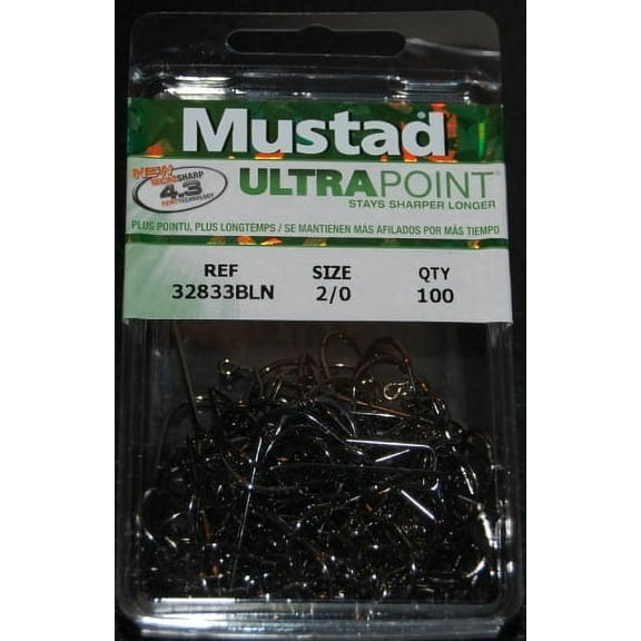 Mustad 32833NP-BN Ultra Point 90 Degree 2X Stron Jig Hooks - Size 2/0