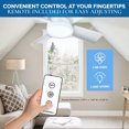 thumbnail image 3 of Bell + Howell Socket Fan Light White 2-in-1 LED Bulb 1000 Lumens with Remote Control 3 Speeds 3 Cool Light Settings E26 Base, 3 of 5