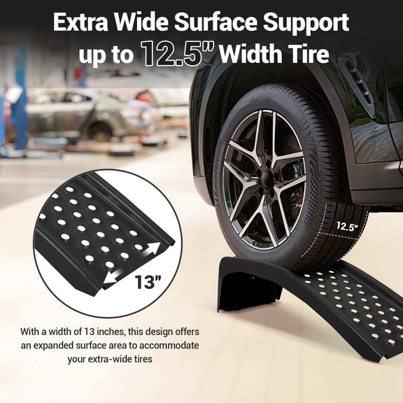 CazToi 2000LB Capacity Heavy Duty Steel Loading Ramps Low Profile Non-Slip Ramps