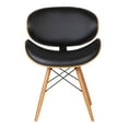 thumbnail image 6 of Cassie Mid-Century Dining Chair in Walnut Wood and Black Faux Leather, 6 of 8