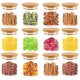 thumbnail image 1 of Paquete de 12 tarros de especias tarros de almacenamiento Tarros de especias de vidrio de 120 ml con tapa de madera de bambú de alta calidad para almacenar hierbas aromáticas y especias Adepaton MZQ-0420, 1 of 8