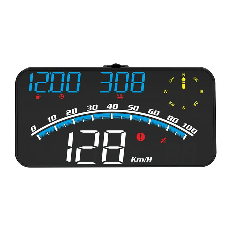 Happy Date Digital GPS Speedometer, Universal Car HUD Display with Speed  MPH, Altitude, Driving Distance, Overspeed Alarm, HD Display, for All  Vehicles 