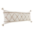 thumbnail image 3 of Laddha Home Designs Handwoven Diamond Lumbar Pillow Cover - 36" - Cream and Beige, 3 of 9