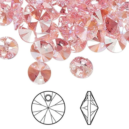 

Drop Crystal Passions light rose shimmer 8mm mini disk pendant (6428). Sold per pkg of 12.