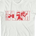 thumbnail image 2 of The Flash Movie Character In Name Text Boy's White T-shirt-Large, 2 of 4