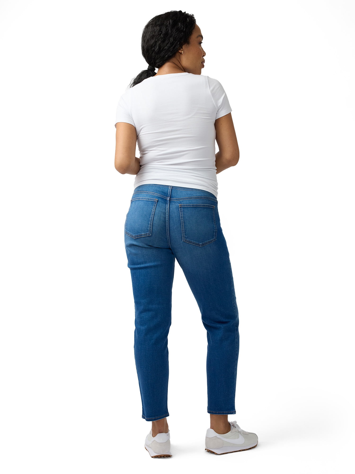 Ingrid & Isabel For Every Belly Women's Maternity Over The Belly Straight Denim Jean, Sizes S-XXL
