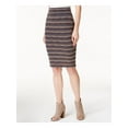 thumbnail image 1 of BAR III Womens Navy Textured Striped Midi Pencil Skirt Size: S, 1 of 4