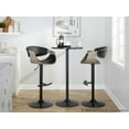 thumbnail image 2 of Symphony Adjustable Bar Stool, Black Bar Stools, Bar Chairs, Swivel Bar Stools, Bar Stools Set of 2, Bar Height Stools Set of 2 (Light Grey Wood, Black), 2 of 6