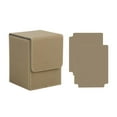 thumbnail image 4 of Caja de baraja de cartas shamjiam organizador grande de tarjetas de cuero PU Caqui, 4 of 8