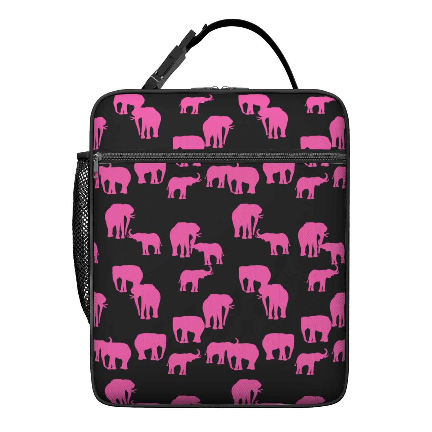 Bohemian Mandala Elephant Lunch Tote Bag, Spacious Waterproof Thermal Bento Bag with Retro Ethnic Floral Pattern, Insulated Cooler for Women, Office, School, Outdoors