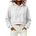 thumbnail image 2 of Neewe Women’s 2026 Fall Plain Long Sleeve Hoodie Pullover Sweatshirt Lightweight Casual Tops Blouse, 2 of 5