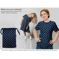 thumbnail image 5 of oneOone Georgette Viscose Navy Blue Fabric Rabbit Sewing Fabric By The Yard Printed Diy Clothing Sewing Supplies 42 Inch Wide, 5 of 5
