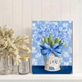 thumbnail image 2 of UXIEQU Blue Hyacinth Flower Pot Canvas Wall Art Print 15.75x11.81 Inches, 2 of 8