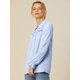 thumbnail image 5 of Blusa Camisa Tops Allegra K Detalle De Volantes Manga Larga Puño Elástico Azul Claro S, 5 of 6