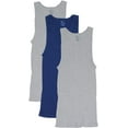 thumbnail image 3 of Fruit of the Loom Men's A-Shirt Multipack X-Large, Grey/Navy Pack, 3 of 3
