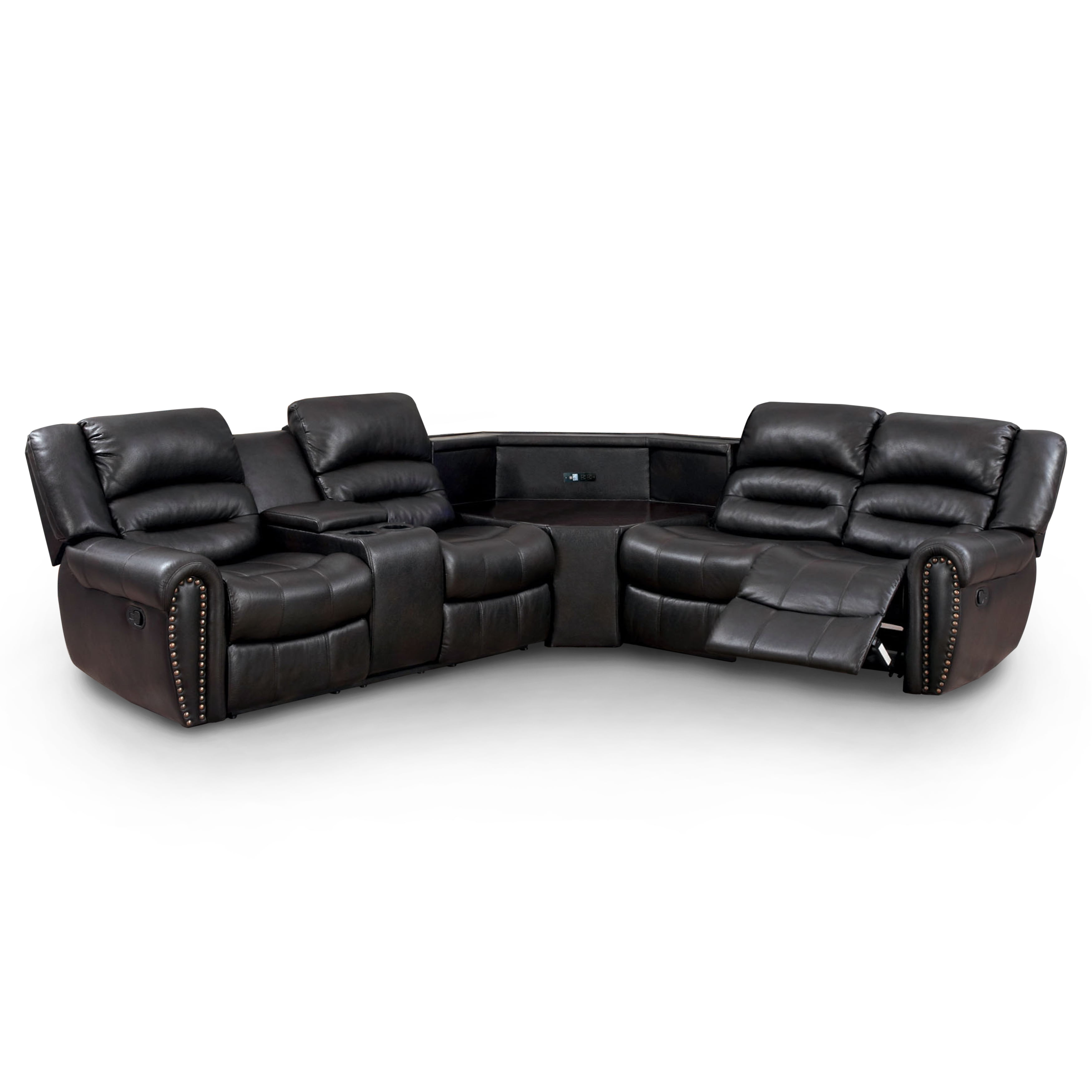 Oshawa Contemporary Sectional Sofa With Middle Console