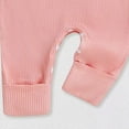 thumbnail image 5 of YDFCWXW Newborn Girl Clothes Letter Print Knit Romper New Born Going Home Outfit Baby Girl Jumpsuit (Watermelon Red, NewBorn), 5 of 6