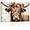 Cow with Wreath, variant on ZHONGYUTONG Highland Cow Canvas Wall Art Cute Cattle with Flower Poster Prints Western Animals Pictures for Country Farmhouse Kitchen Bathroom Decor (12.00" x 18.00")