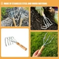thumbnail image 4 of CATIEBYE 2Pcs Clamming Equipment Clam Digger Wood Silver Comfortable Handle Design, 4 of 8