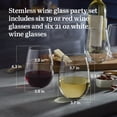 thumbnail image 4 of Libbey Signature Kentfield Stemless 12-Piece Wine Glass Party Set for Red and White Wines, 4 of 8