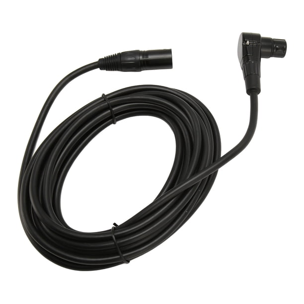 Cable de micrófono XLR macho a hembra Cable de micrófono conductor OFC cabezal acodado conector de 3 pines profesional para estudio de grabación