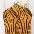 thumbnail image 5 of BalsaCircle Spandex Gold Black Stretchable Banquet Chair Cover with Wavy Embroidered Sequin Party Events Decorations, 5 of 8