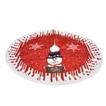thumbnail image 2 of goowrom Christmas Santa Clause/ Snowman/ Elk Print Tree Skirt Decorative Tools, 2 of 5