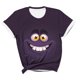 thumbnail image 4 of Tops de Ajuste Suelto para las Mujeres Sudadera Casual Impresa Manga Corta Cuello Redondo Superior, Poliéster, 4 of 8
