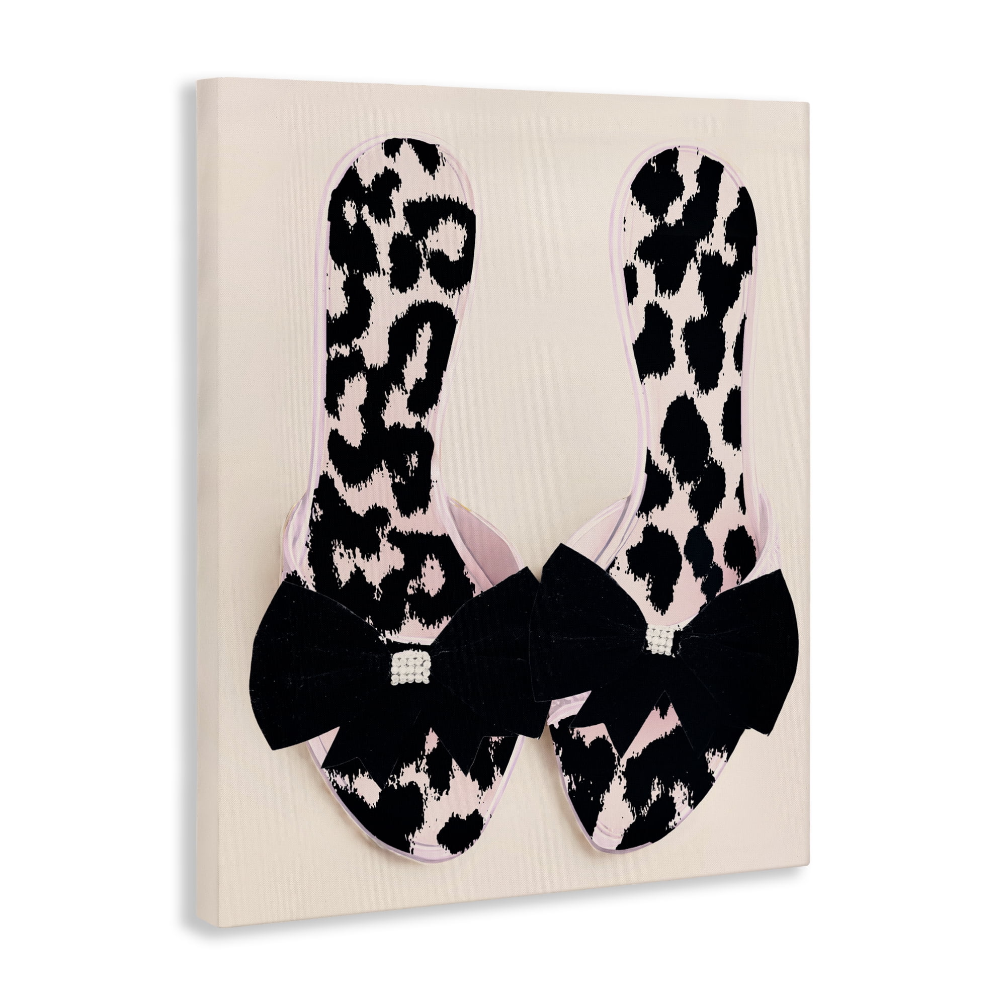 Cat Walk Spotted Shoes Canvas Wall Art, design by Annabelle Hall