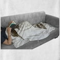 thumbnail image 6 of Loon Soft Flannel Fleece Throw Blanket, Antique Looking Drawing Illustration of a Northern Loon Animalistic, Cozy Plush for Indoor and Outdoor Use, 50" x 60", Dark Cocoa and White, by Ambesonne, 6 of 6