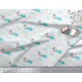 thumbnail image 2 of Soimoi Green Cotton Voile Fabric Be Smart Dont Start Text Print Fabric by Yard 56 Inch Wide, 2 of 2