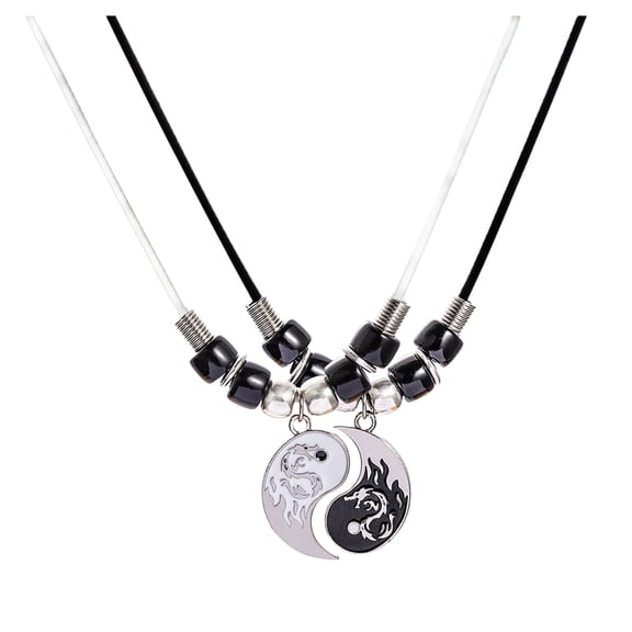 YYKihy Fashion Yinyang Dragon Pattern Couples Pendant Necklace Chain Personalized Necklaces Pendant For Girlfriend