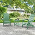 thumbnail image 3 of ACEGOSES 4Pcs Outdoor Folding Adirondack Chair Patio Plastic Fire Pit Chair for Outside, Deck and and Balcony,Green, 3 of 7