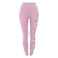 thumbnail image 4 of Lilgiuy 2024 Easter Bunny Print Workout Leggings for Women Girls Yoga Pants Slim High Waist Plus Size Compression Tights Pants(Pink,XL), 4 of 4