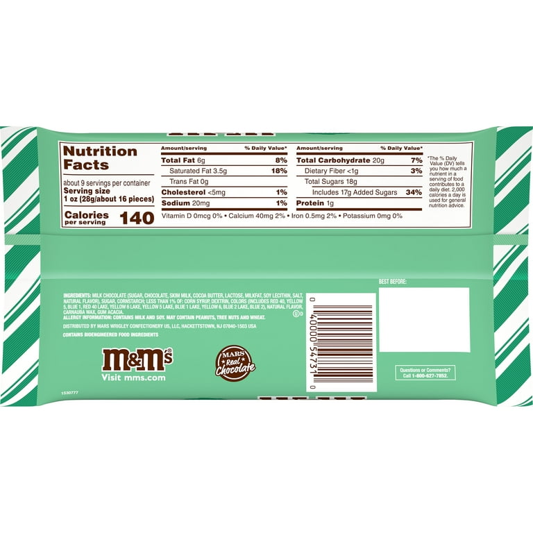 M&M'S Mint Chocolate Candy Holiday Bag - Shop Candy at H-E-B