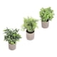 thumbnail image 2 of KAKOWELY 3 piezas de plantas verdes artificiales, pequeñas plantas verdes en macetas, adornos de bonsái., 2 of 5