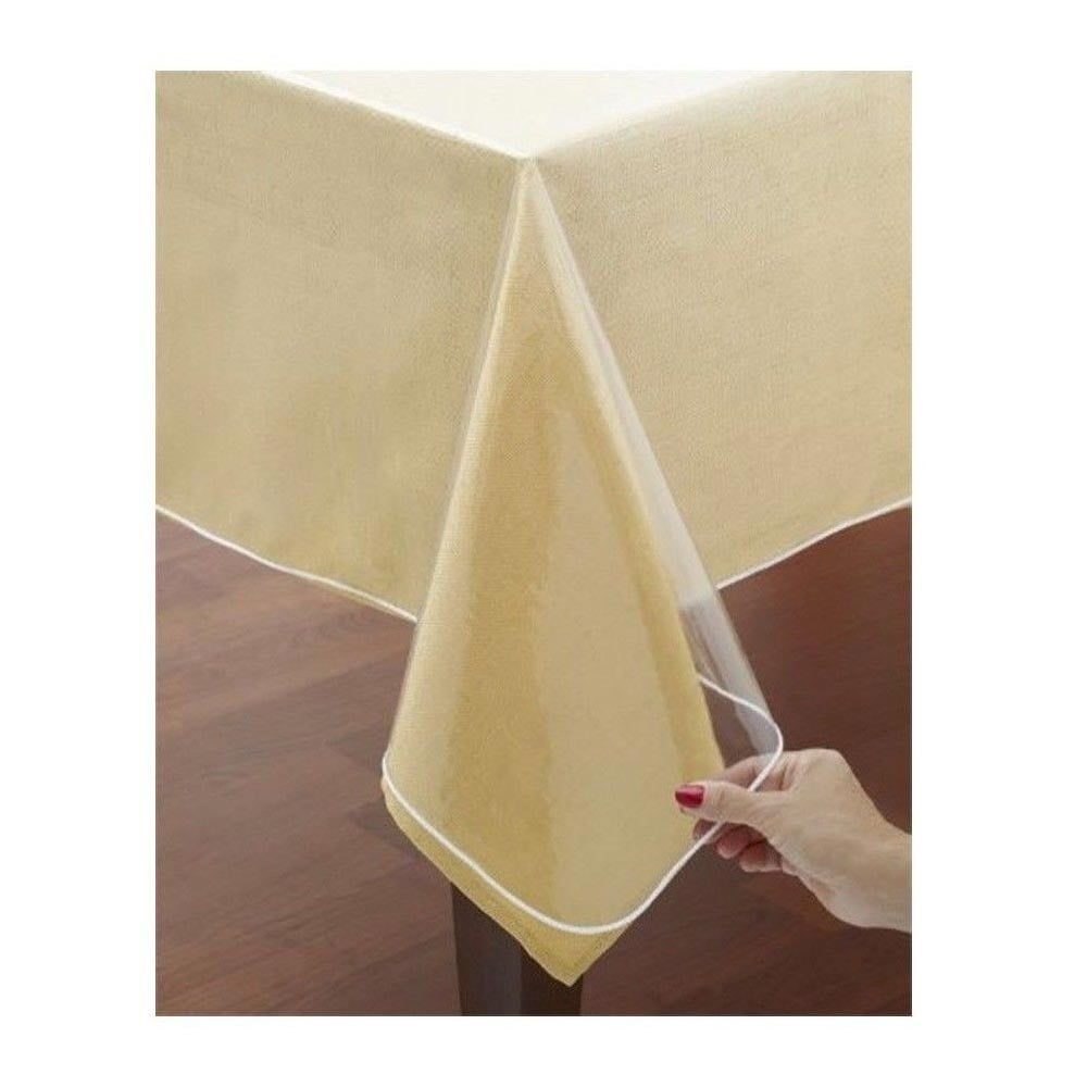 Window Clear Vinyl Tablecloth Protector Heavy Oblong Plastic Table