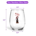 thumbnail image 5 of Merry Christmas Doberman Pinscher Santa Hat Xmas Tree Winter Holiday 15oz Stemless Wine Glass Mug Doberman Dog Lover Gifts Wine Glasses Cup - 01013, 5 of 5