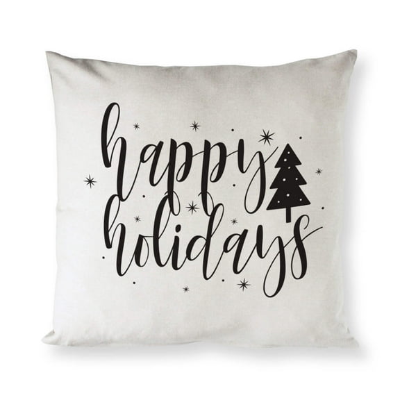 Happy Holidays Christmas Pillow Cover