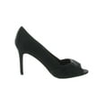 thumbnail image 2 of Nina Womens Rhiyana Stiletto Peep Toe Dress Pumps Black 9 Medium (B,M), 2 of 3