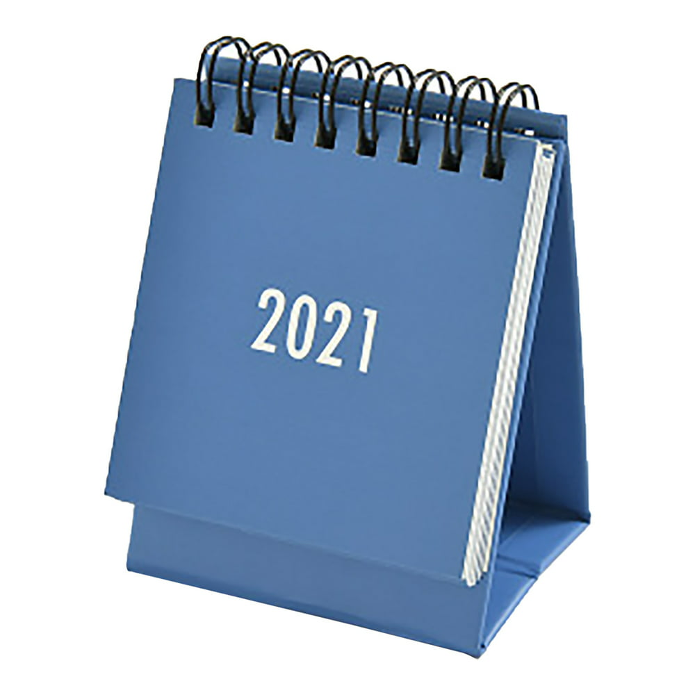 Takeoutsome 2021 Small Desk Calendar S Imple Solid Color Plan Book Mini