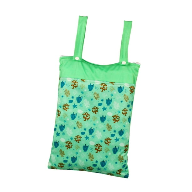Bolsa para panales para bebes 9 84 x 13 78 bolsa portatil de almacenamiento de toallitas para bebes con asas dobles Verde Hugo Organizador Bodega Aurrera en linea