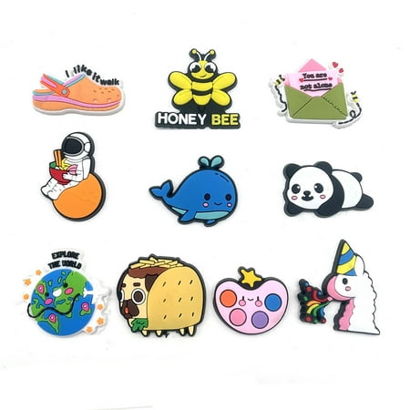 

10 Pcs Shoe Decoration Charms for Croc Sandals Decoration partysu Croc Charms for Kids Girls Teens Adults Women Party Gifts