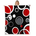 thumbnail image 1 of Erosebridal Geometry Abstract Fleece Blanket, Circle Minimalst Sherpa Throw, Modern Fashion Decor, 50x60, 1 of 6
