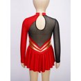 thumbnail image 4 of RUNQHUI Justaucorps de Danse Ballet pour Filles Manches Longues Dos Creux Robe de Danse Performance Rouge 8, 4 of 7