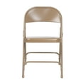 thumbnail image 5 of Hampden Furnishings Bernadine Collection Steel Round-Back Folding Chair, Beige, Pack of 4, 5 of 7
