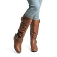 thumbnail image 6 of Dream Pairs Women's Suede Knee High Boots Low Hidden Wedge Faux Fur Lining Side Zipper & Buckle, 6 of 7