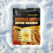 InLife Extra Size Super Warmer for Hands and Body, Wider Area Covered, Outdoor and Indoor, Air-Activated, Consistently Long Last for 14 Hours, Odorless, 30 Packs