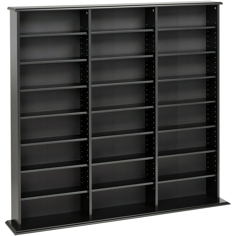 Prepac Black Triple Width Wall Storage