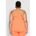 thumbnail image 5 of Womens Plus Size Laser Cut Side One Shoulder Top, 5 of 5